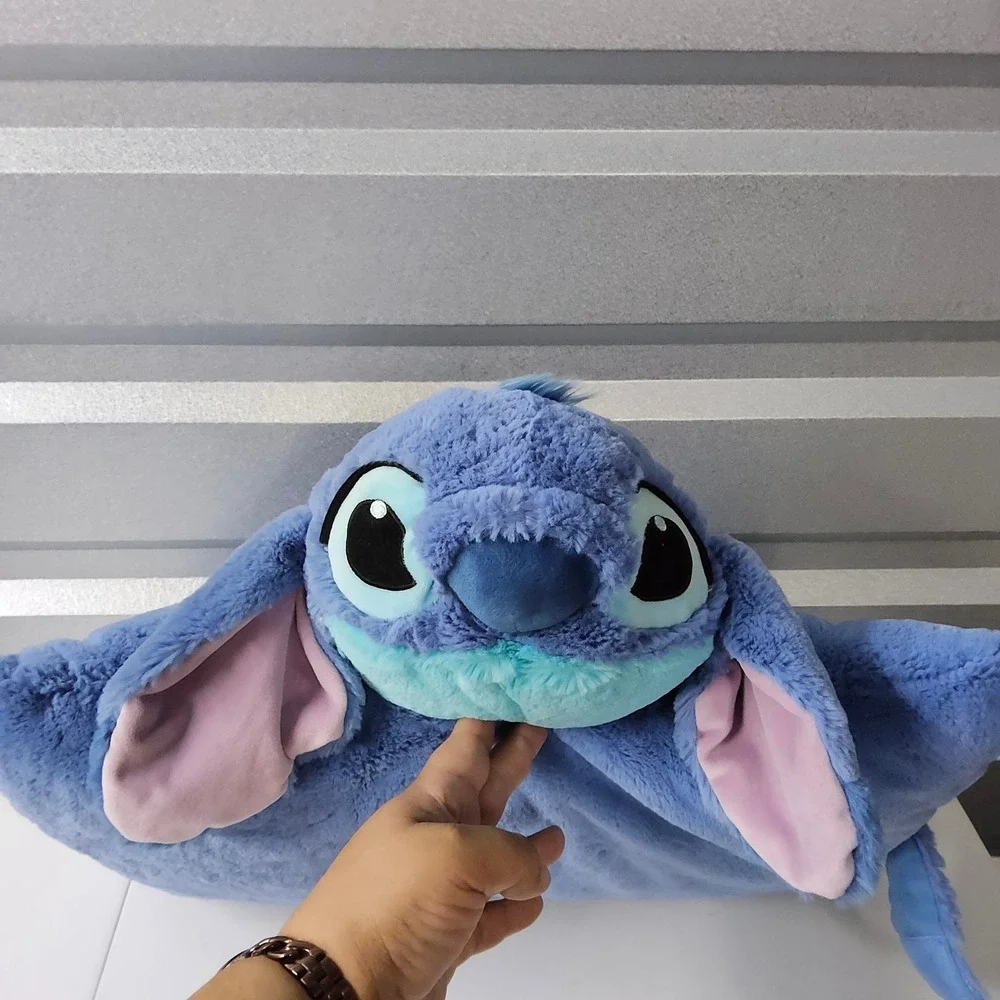 Disney Stitch‎ Plush Pillow Pet Kids OS Blue Lilo & Stitch Folding Travel Toy